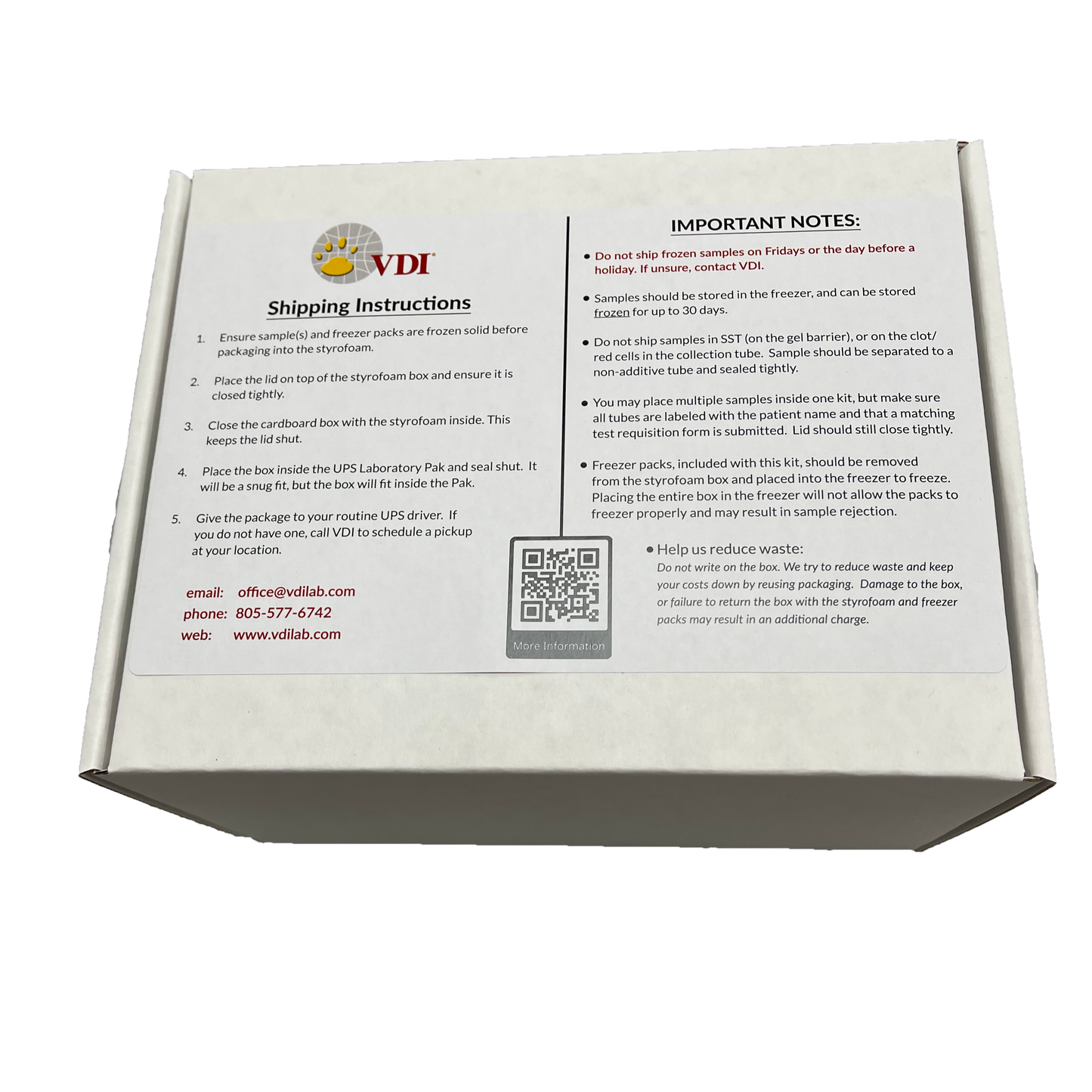VDI Specialty Test Kit (for acute care)