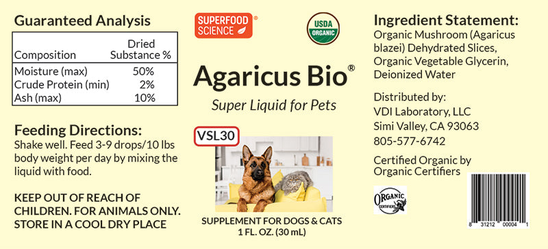 Agaricus Bio Super Liquid for Pets